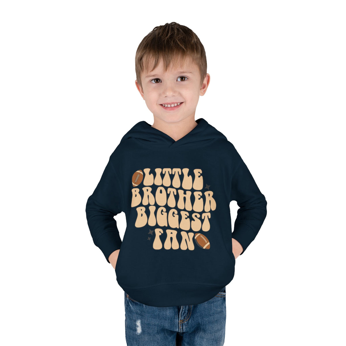 Little Brother Biggest Fan Toddler Hoodie