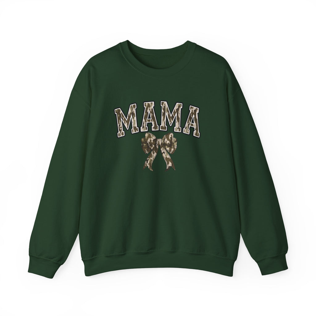 Mama Camo Bow Crewneck Sweatshirt