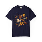 Football Cheerleader Graphic T-Shirt — "Go! Fight! Win!" Game Day Tee