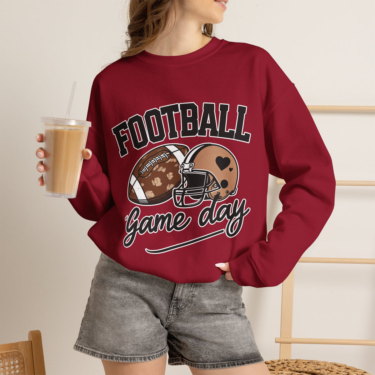 Game Day Football Crewneck Sweatshirt