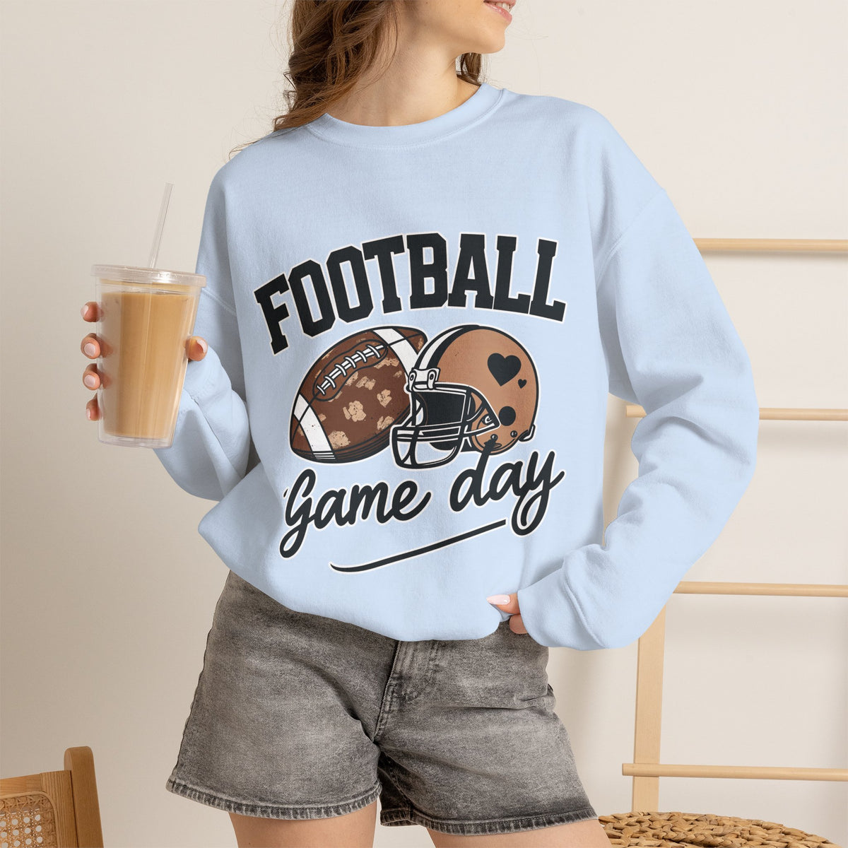 Game Day Football Crewneck Sweatshirt