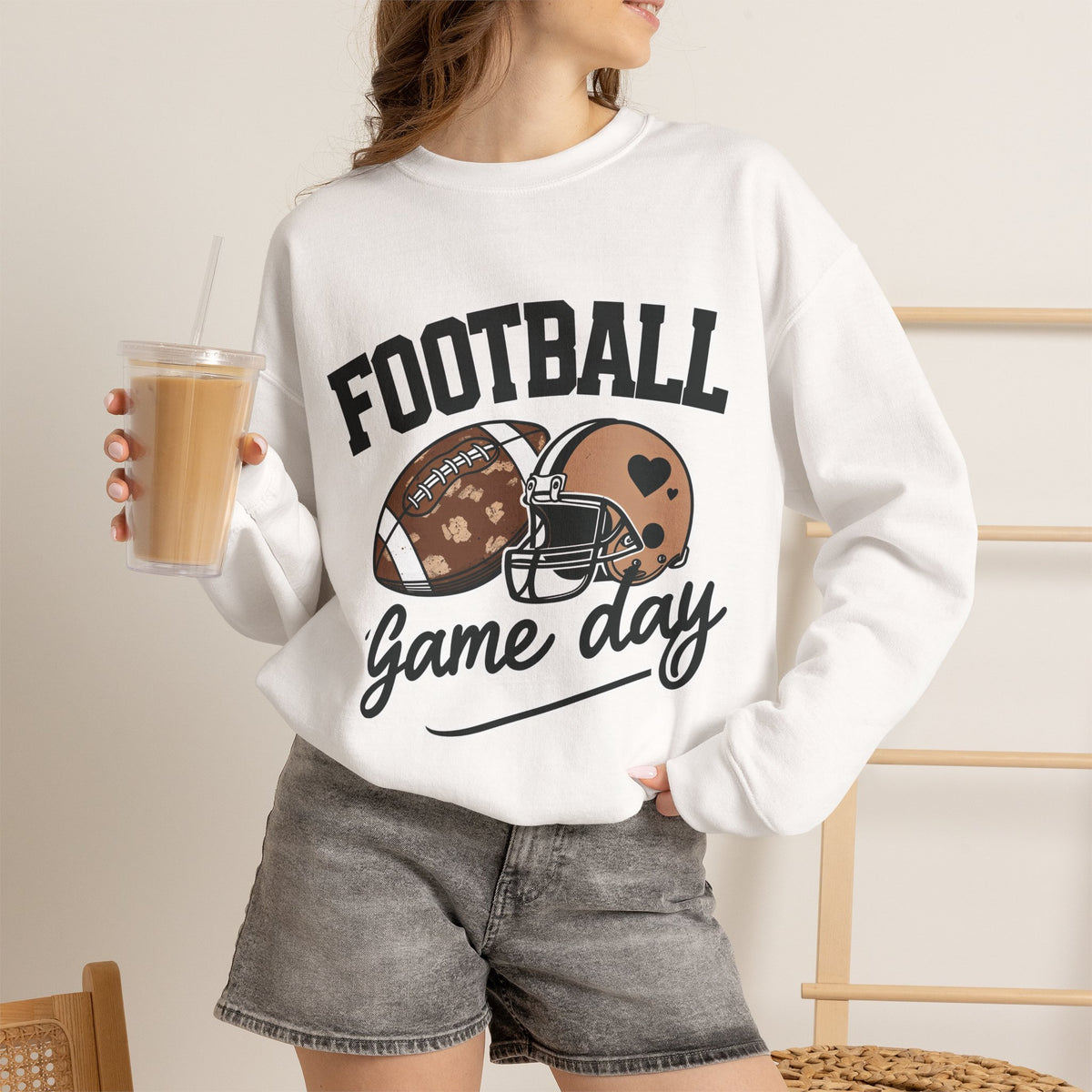 Game Day Football Crewneck Sweatshirt