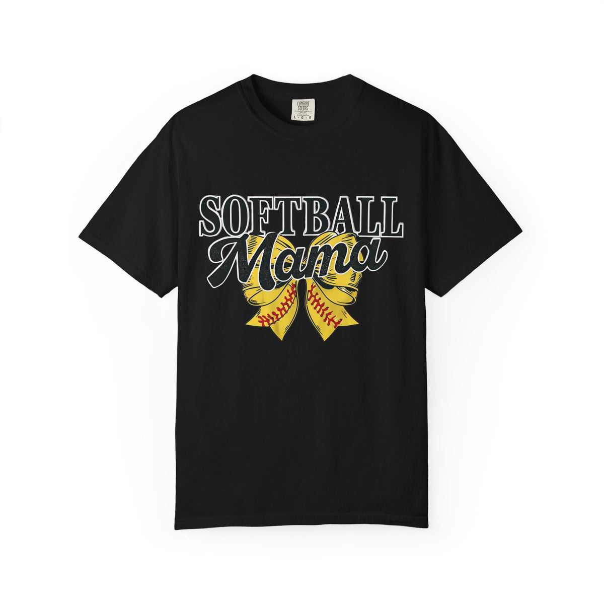 Softball Mama T-Shirt — Vintage Softball Ribbon Design for Moms