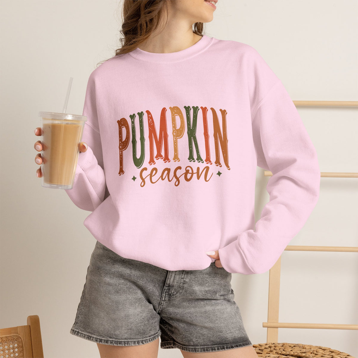 Pumpkin Season Sweatshirt — Cozy Fall Crewneck