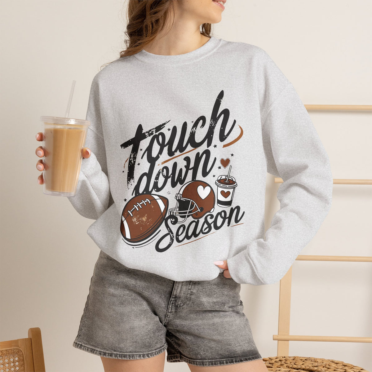 Touchdown Season Football Crewneck Sweatshirt