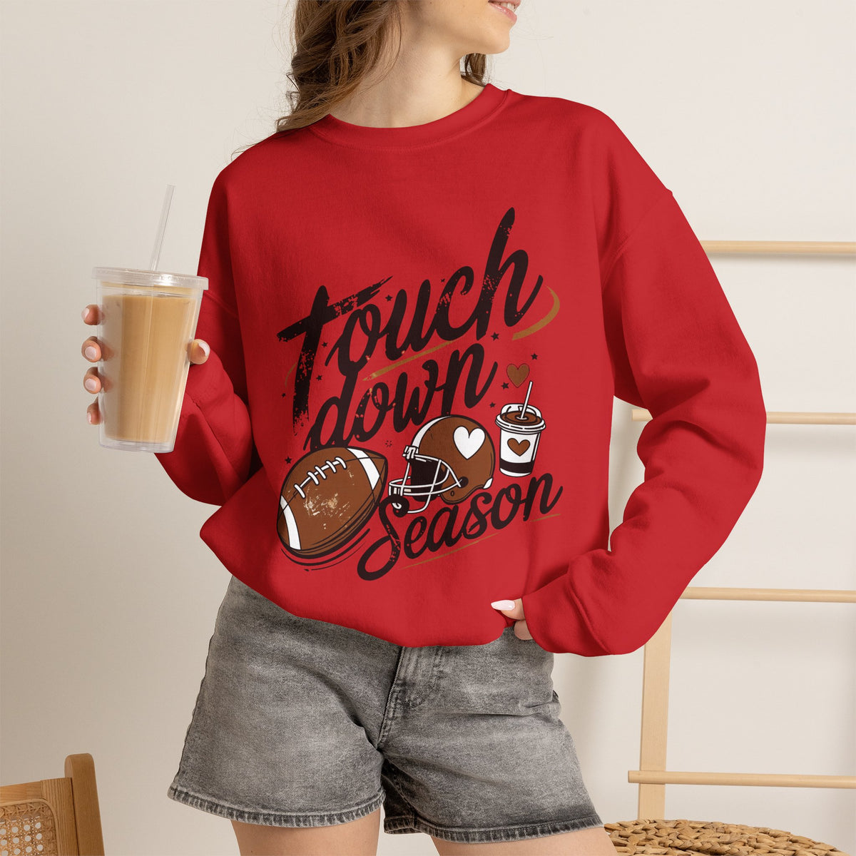Touchdown Season Football Crewneck Sweatshirt