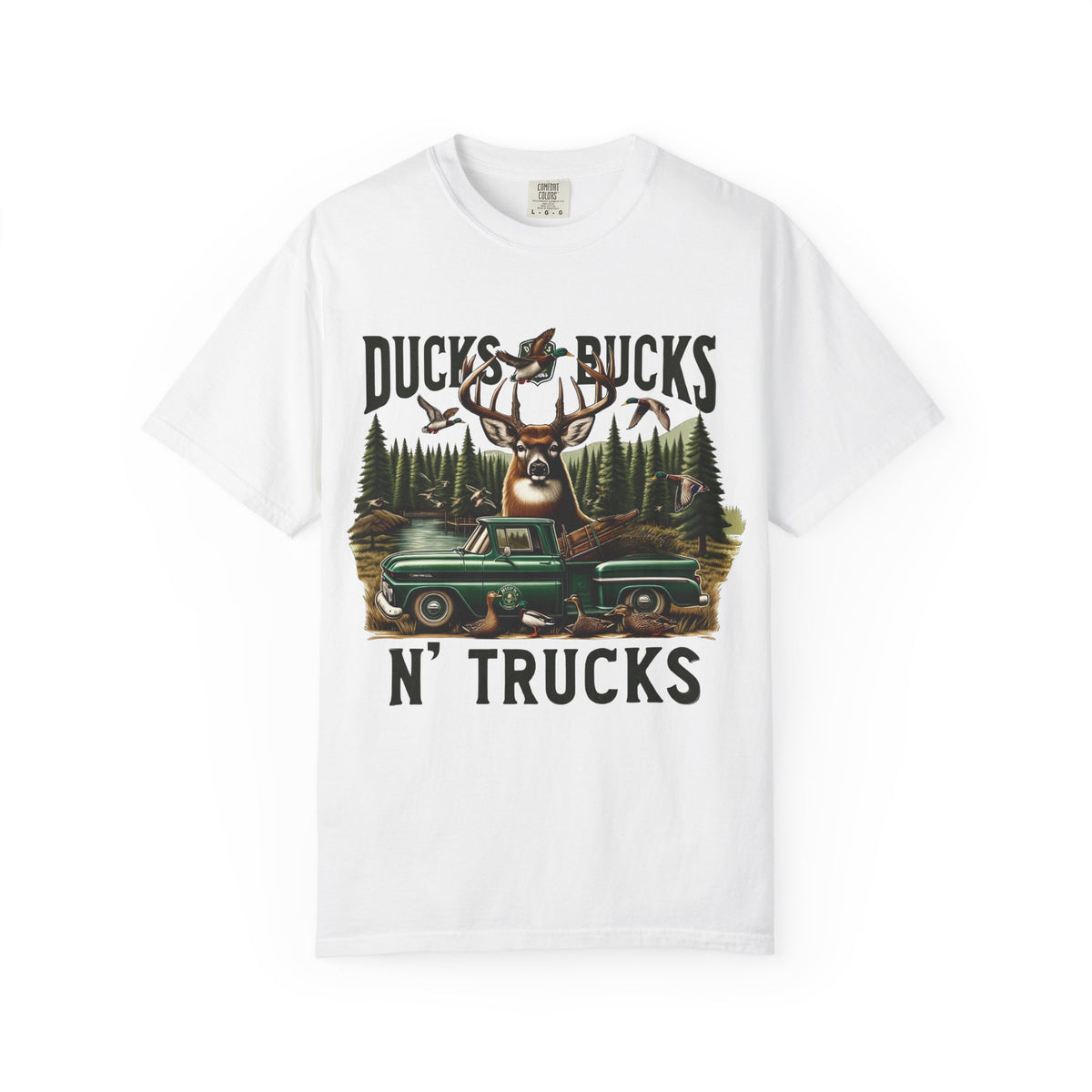 Ducks, Bucks N' Trucks Graphic T-Shirt — Vintage Hunting Outdoors Tee