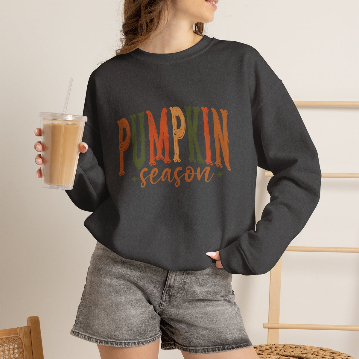 Pumpkin Season Sweatshirt — Cozy Fall Crewneck