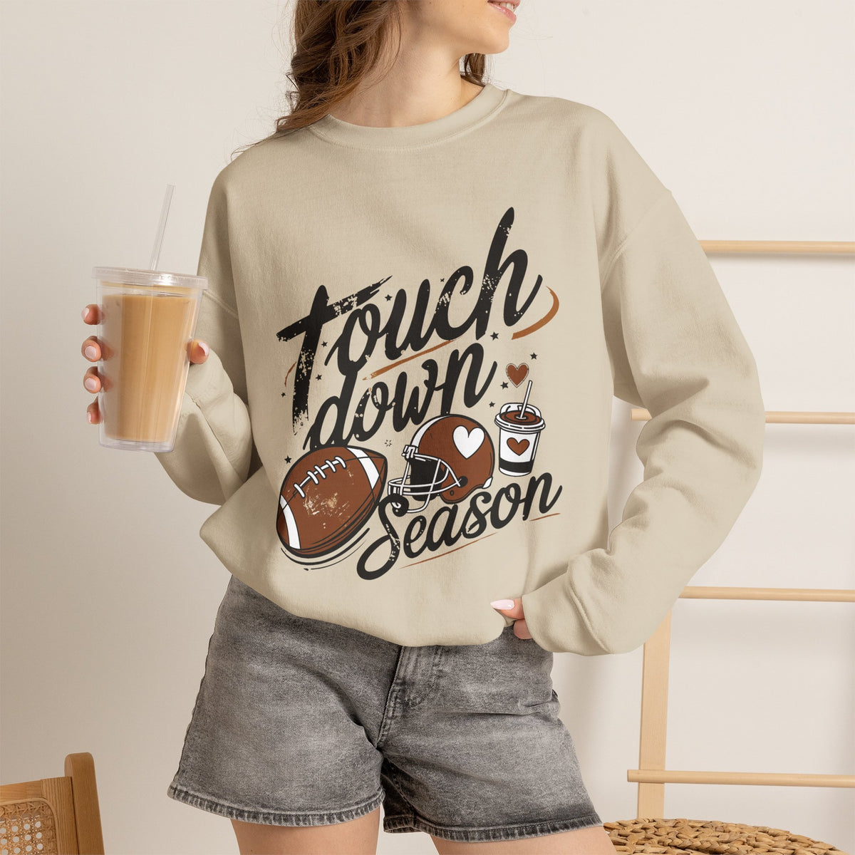 Touchdown Season Football Crewneck Sweatshirt