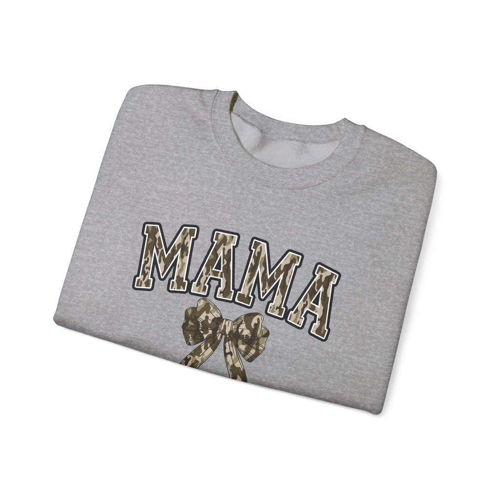 Mama Camo Bow Crewneck Sweatshirt