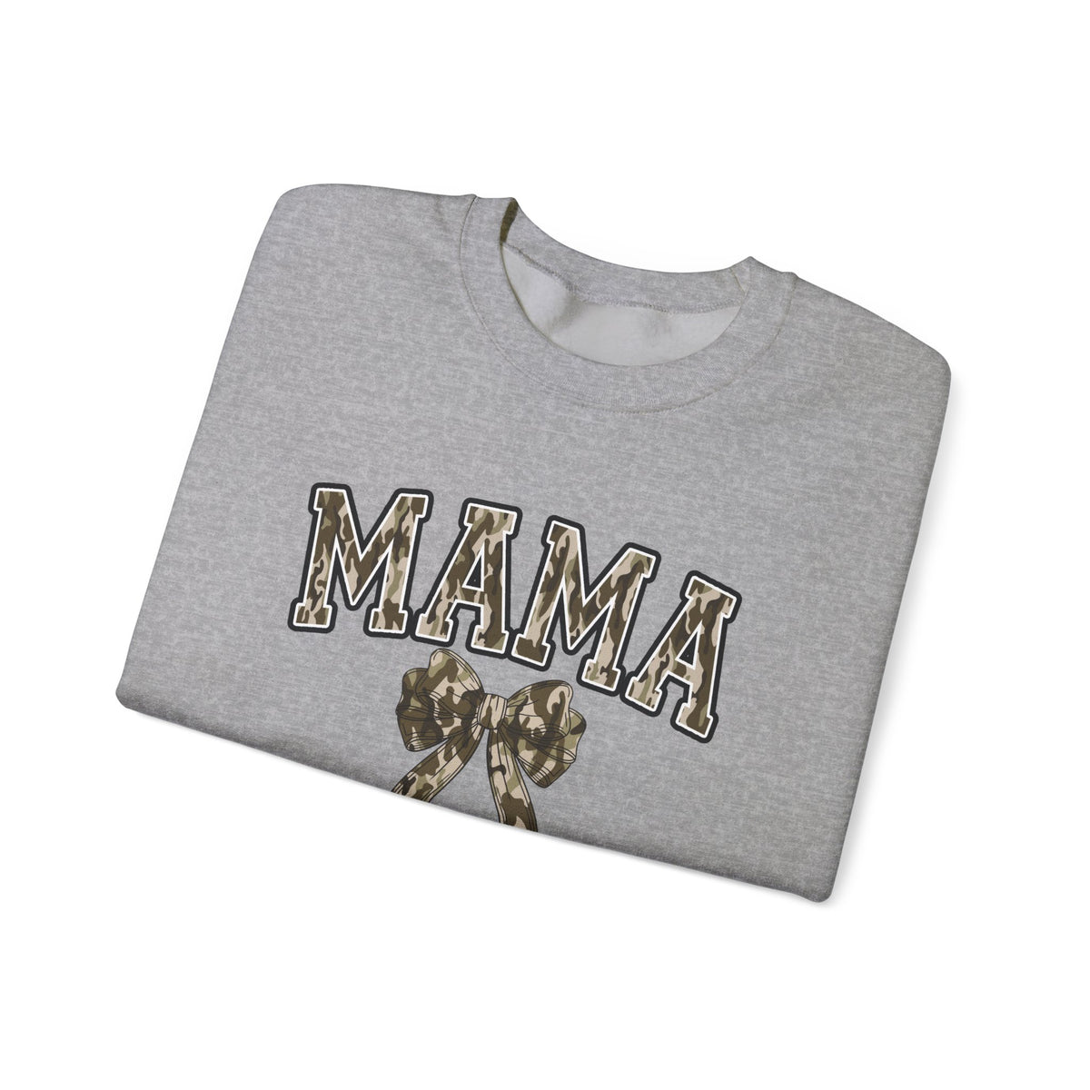 Mama Camo Bow Crewneck Sweatshirt