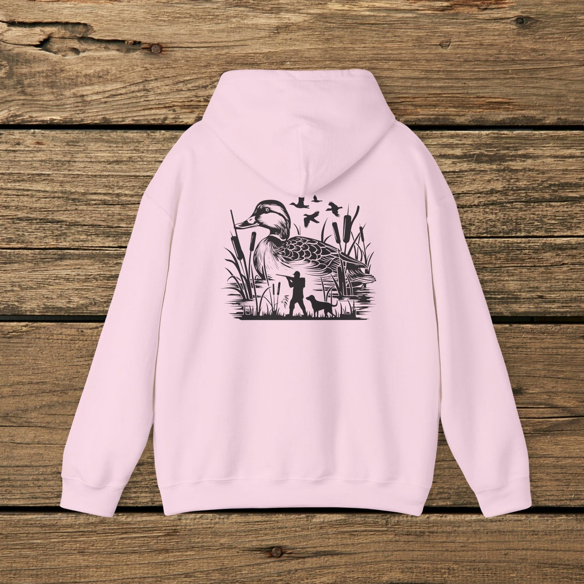 Duck Hunting Hoodie — Duck Silhouette Graphic Pullover for Hunters