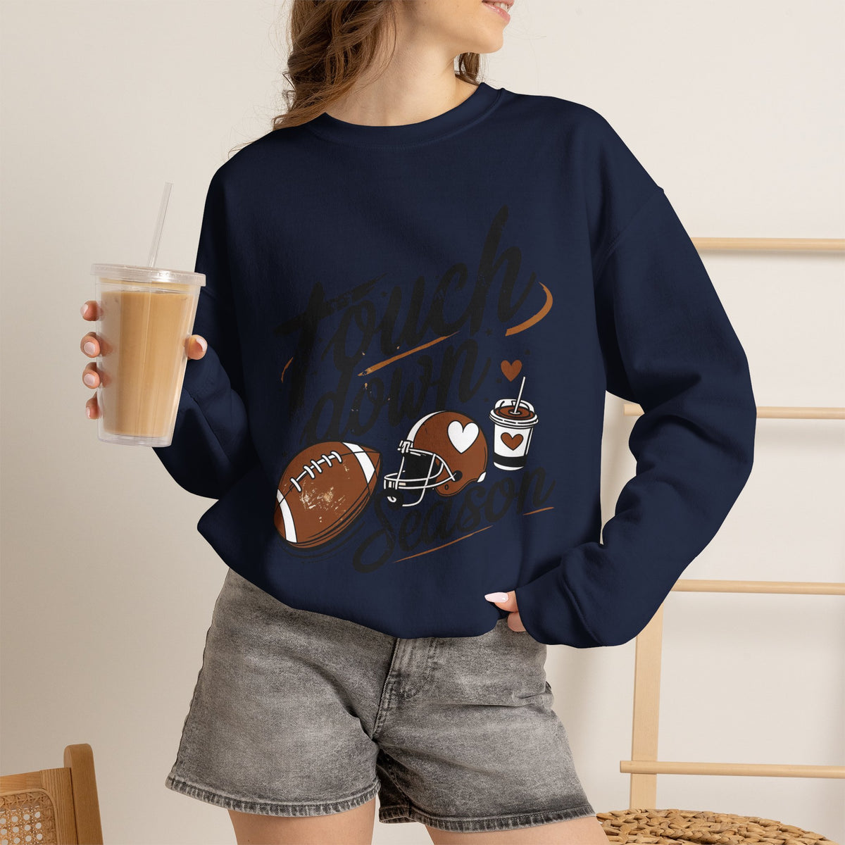Touchdown Season Football Crewneck Sweatshirt