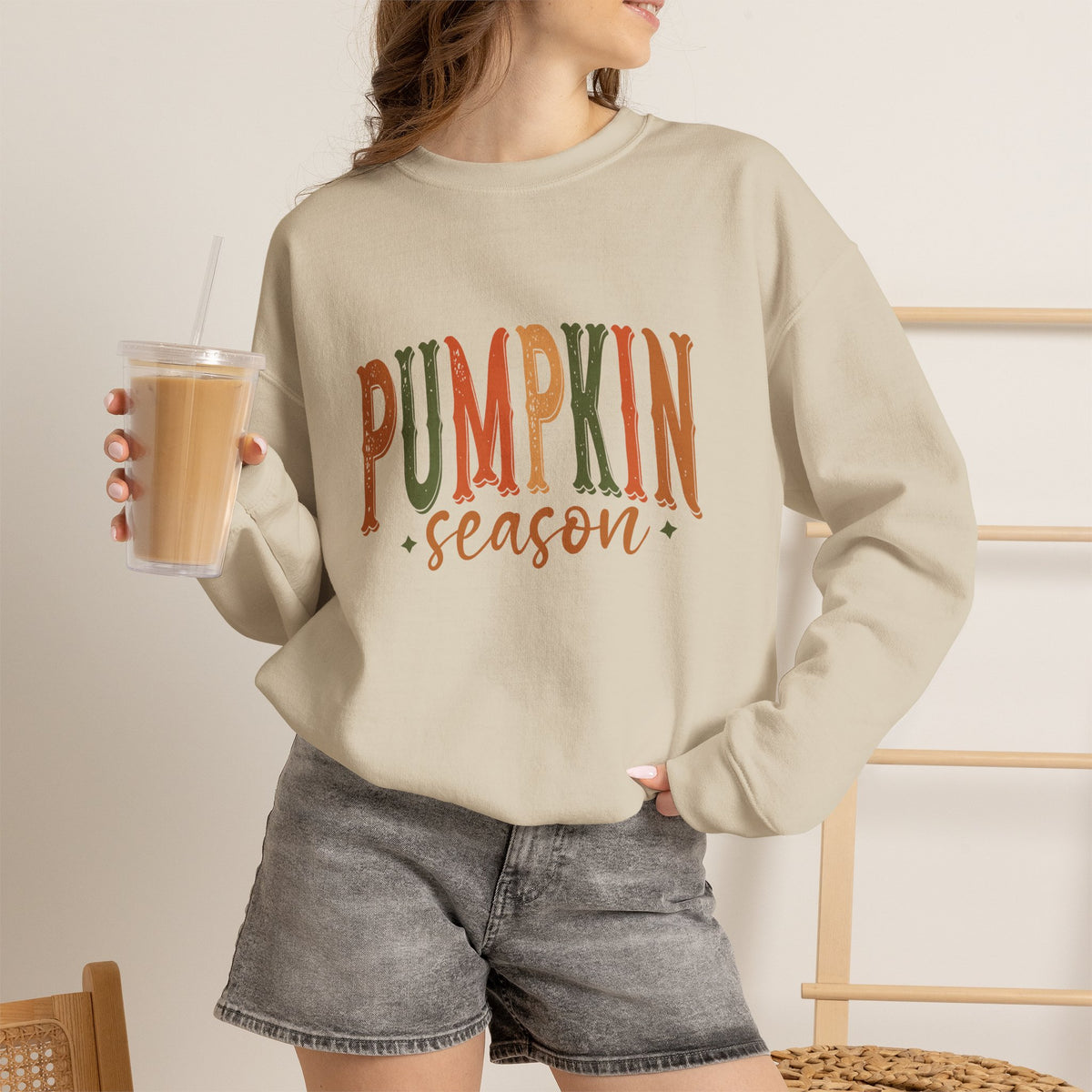 Pumpkin Season Sweatshirt — Cozy Fall Crewneck