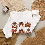 Autumn Pumpkin & Cross Crewneck Sweatshirt