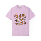Football Cheerleader Graphic T-Shirt — "Go! Fight! Win!" Game Day Tee
