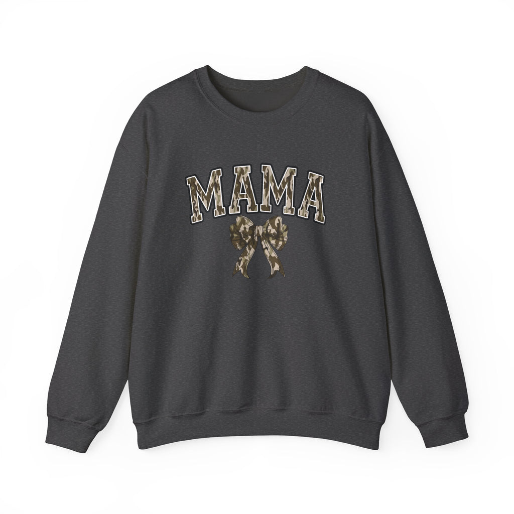 Mama Camo Bow Crewneck Sweatshirt