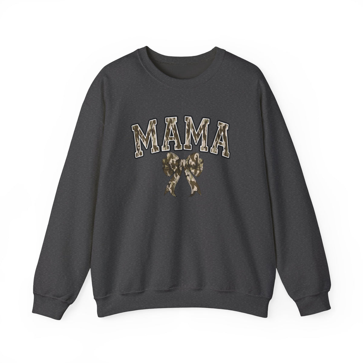 Mama Camo Bow Crewneck Sweatshirt