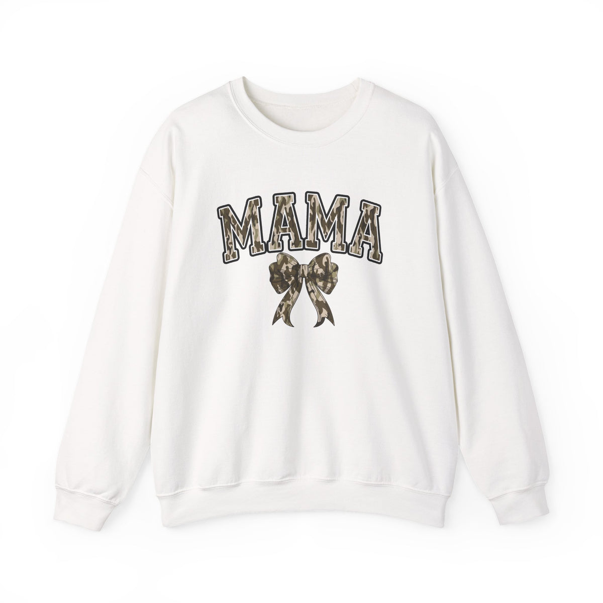 Mama Camo Bow Crewneck Sweatshirt