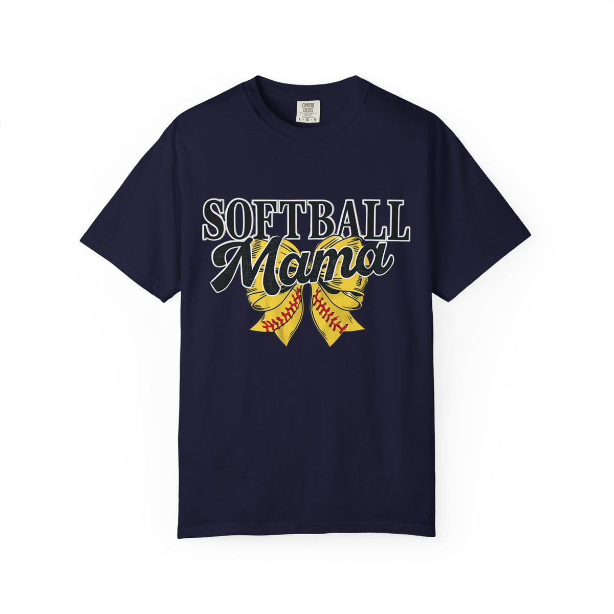 Softball Mama T-Shirt — Vintage Softball Ribbon Design for Moms