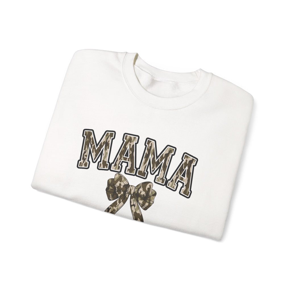 Mama Camo Bow Crewneck Sweatshirt