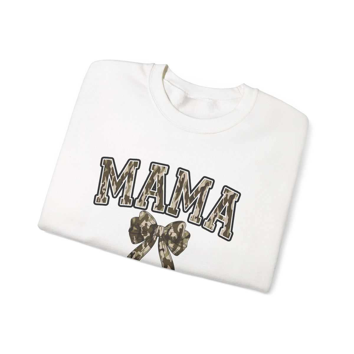 Mama Camo Bow Crewneck Sweatshirt