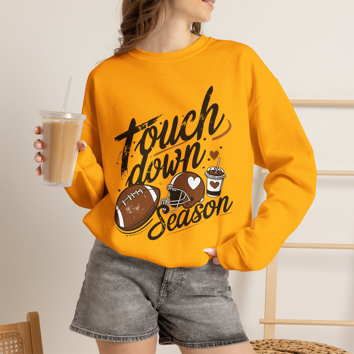 Touchdown Season Football Crewneck Sweatshirt