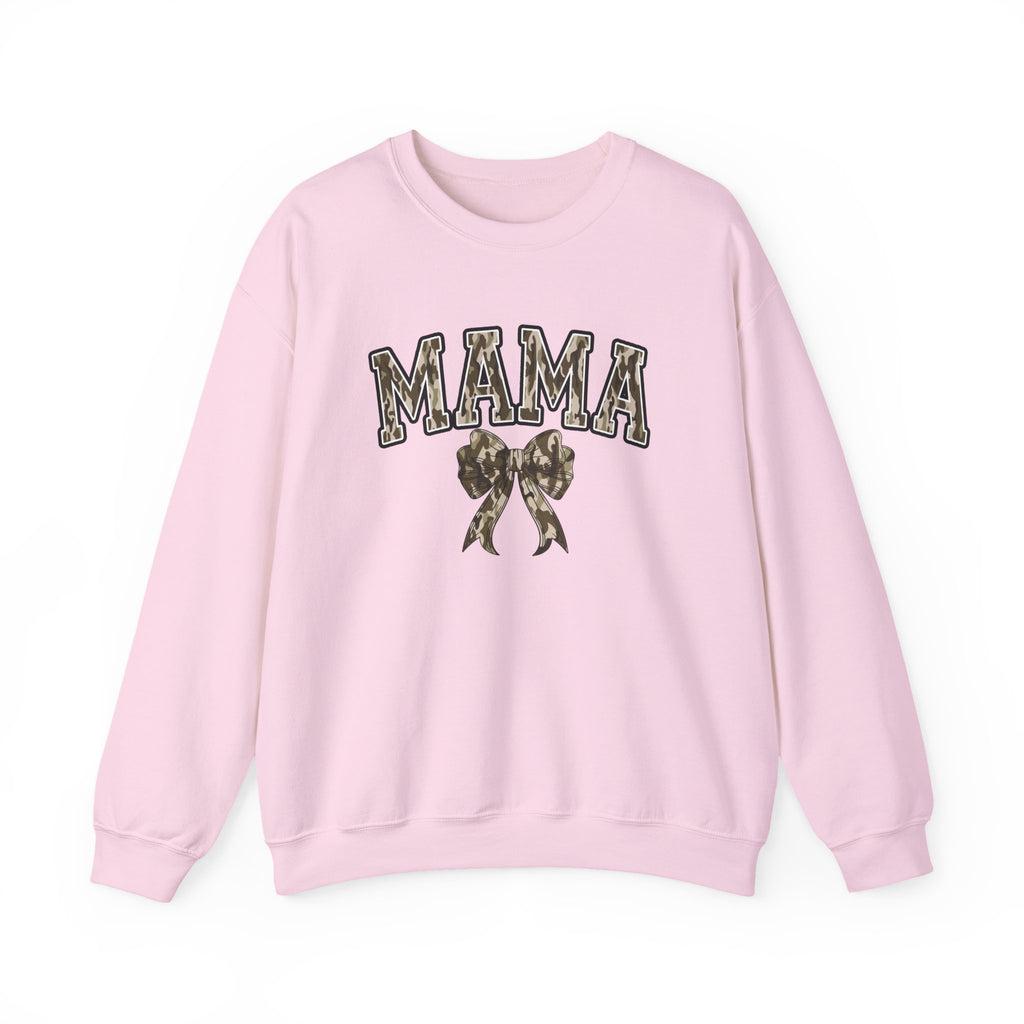 Mama Camo Bow Crewneck Sweatshirt