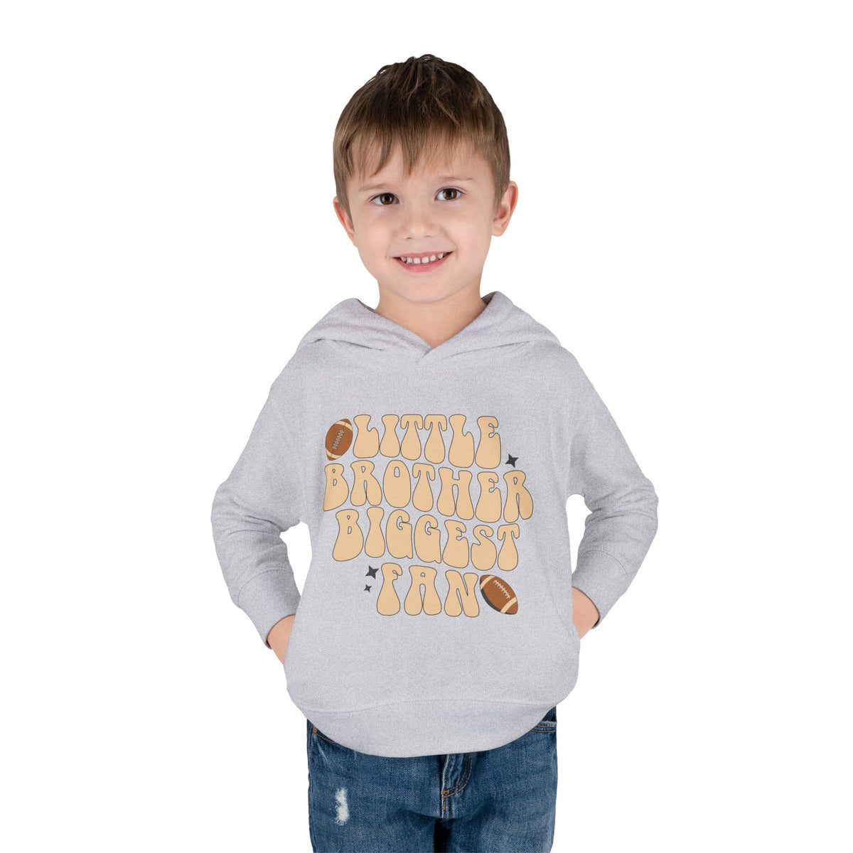Little Brother Biggest Fan Toddler Hoodie