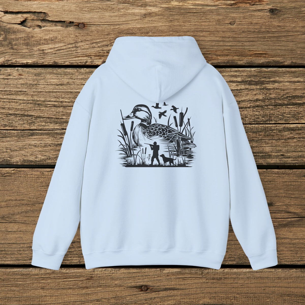 Duck Hunting Hoodie — Duck Silhouette Graphic Pullover for Hunters