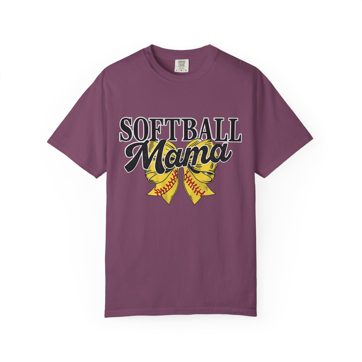 Softball Mama T-Shirt — Vintage Softball Ribbon Design for Moms