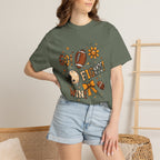 Football Cheerleader Graphic T-Shirt — "Go! Fight! Win!" Game Day Tee
