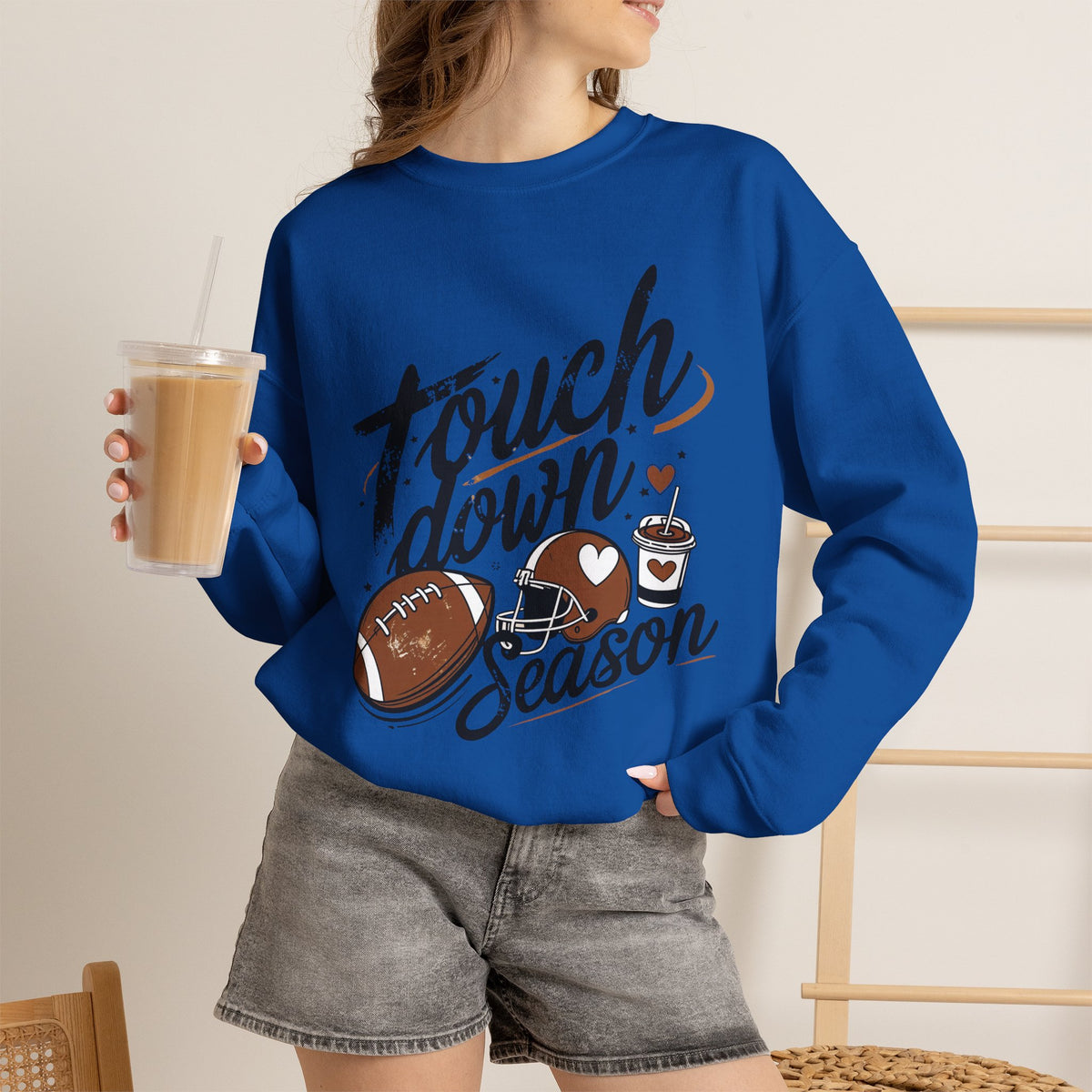 Touchdown Season Football Crewneck Sweatshirt