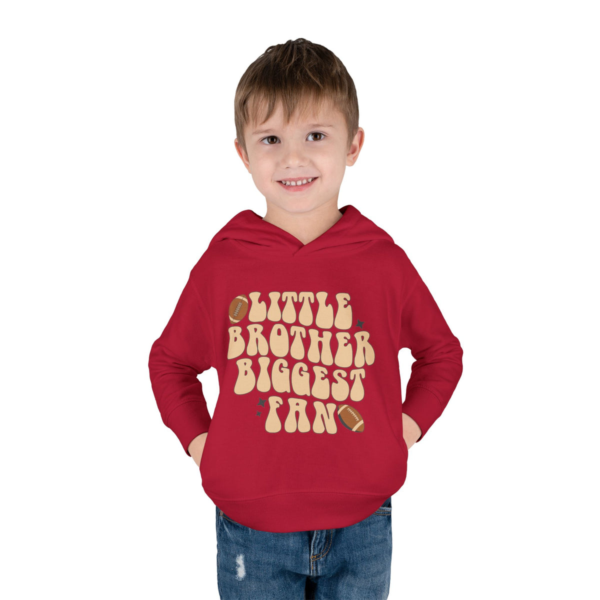 Little Brother Biggest Fan Toddler Hoodie