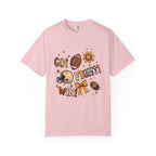 Football Cheerleader Graphic T-Shirt — "Go! Fight! Win!" Game Day Tee