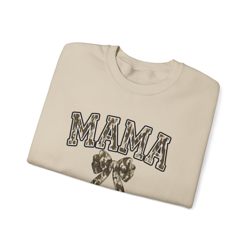 Mama Camo Bow Crewneck Sweatshirt