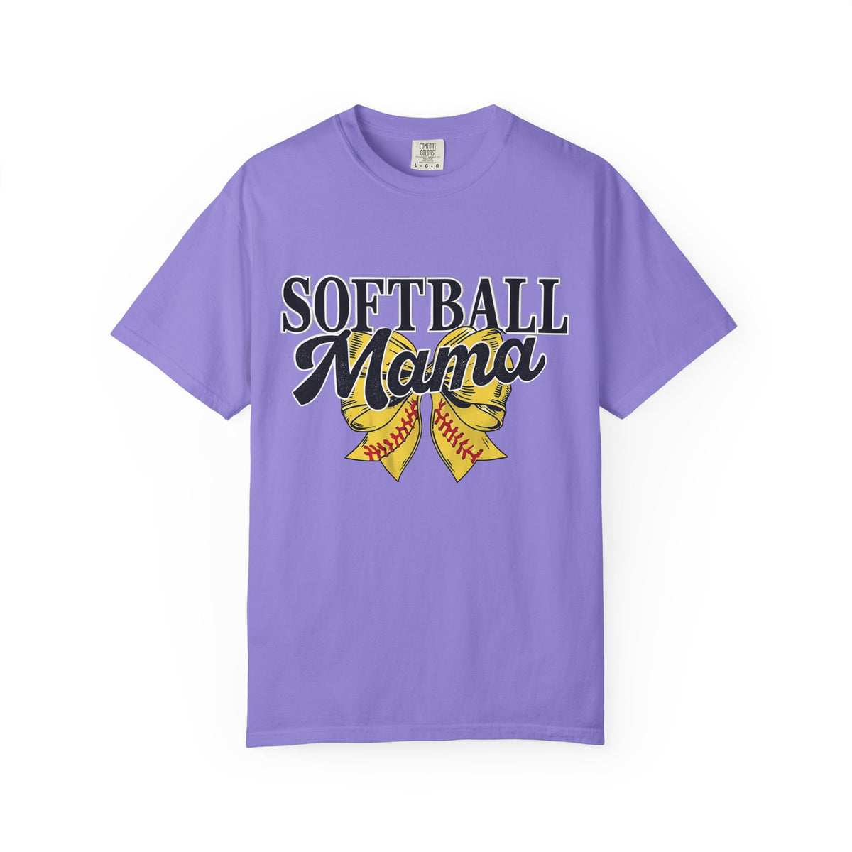 Softball Mama T-Shirt — Vintage Softball Ribbon Design for Moms