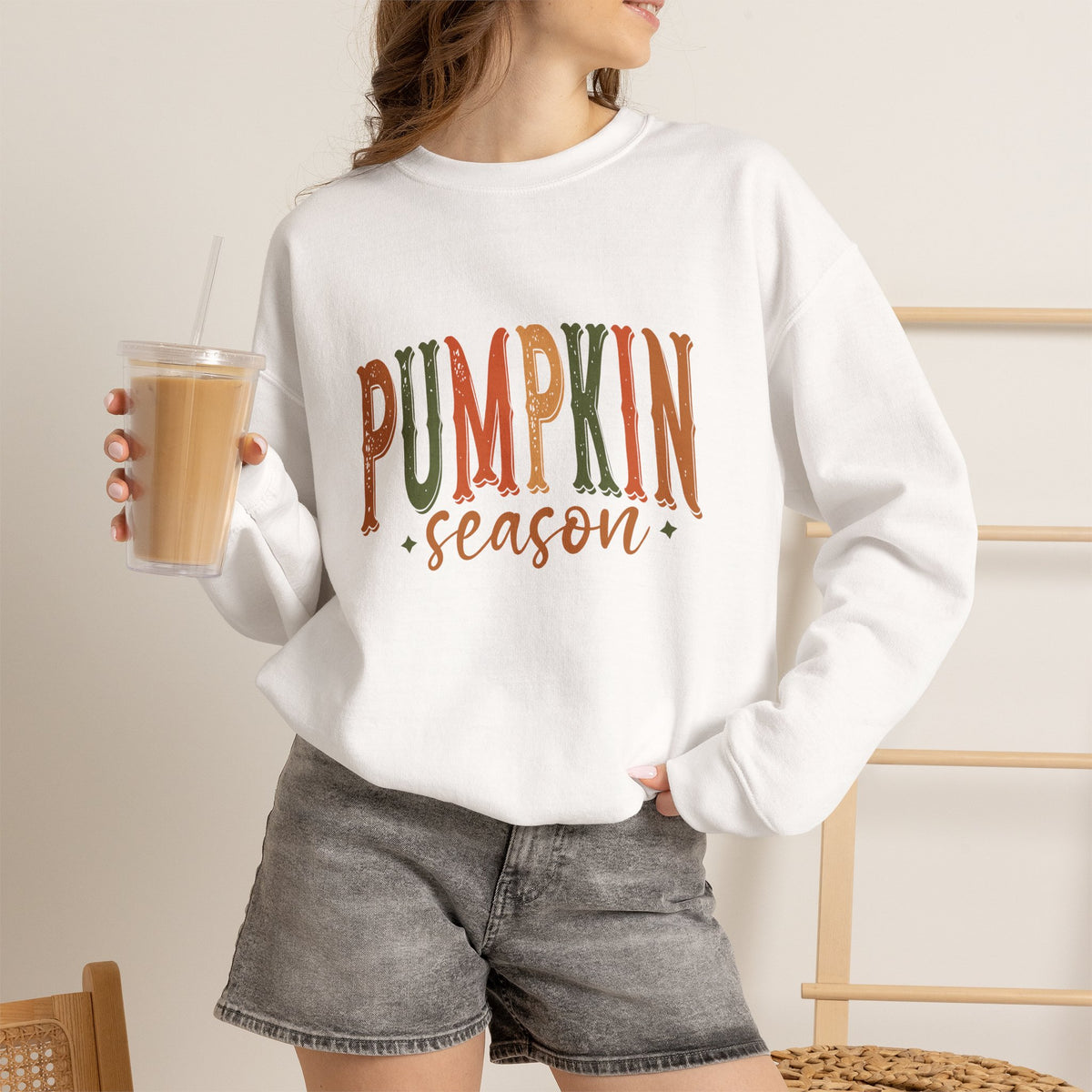 Pumpkin Season Sweatshirt — Cozy Fall Crewneck