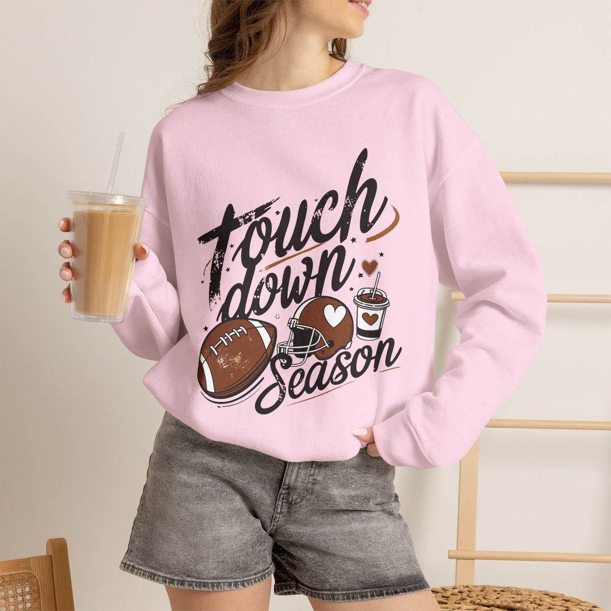 Touchdown Season Football Crewneck Sweatshirt