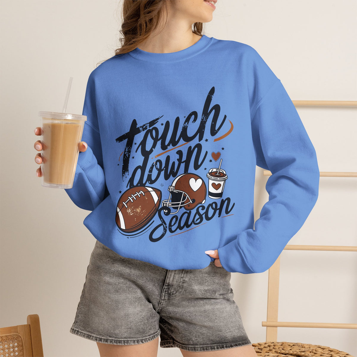 Touchdown Season Football Crewneck Sweatshirt