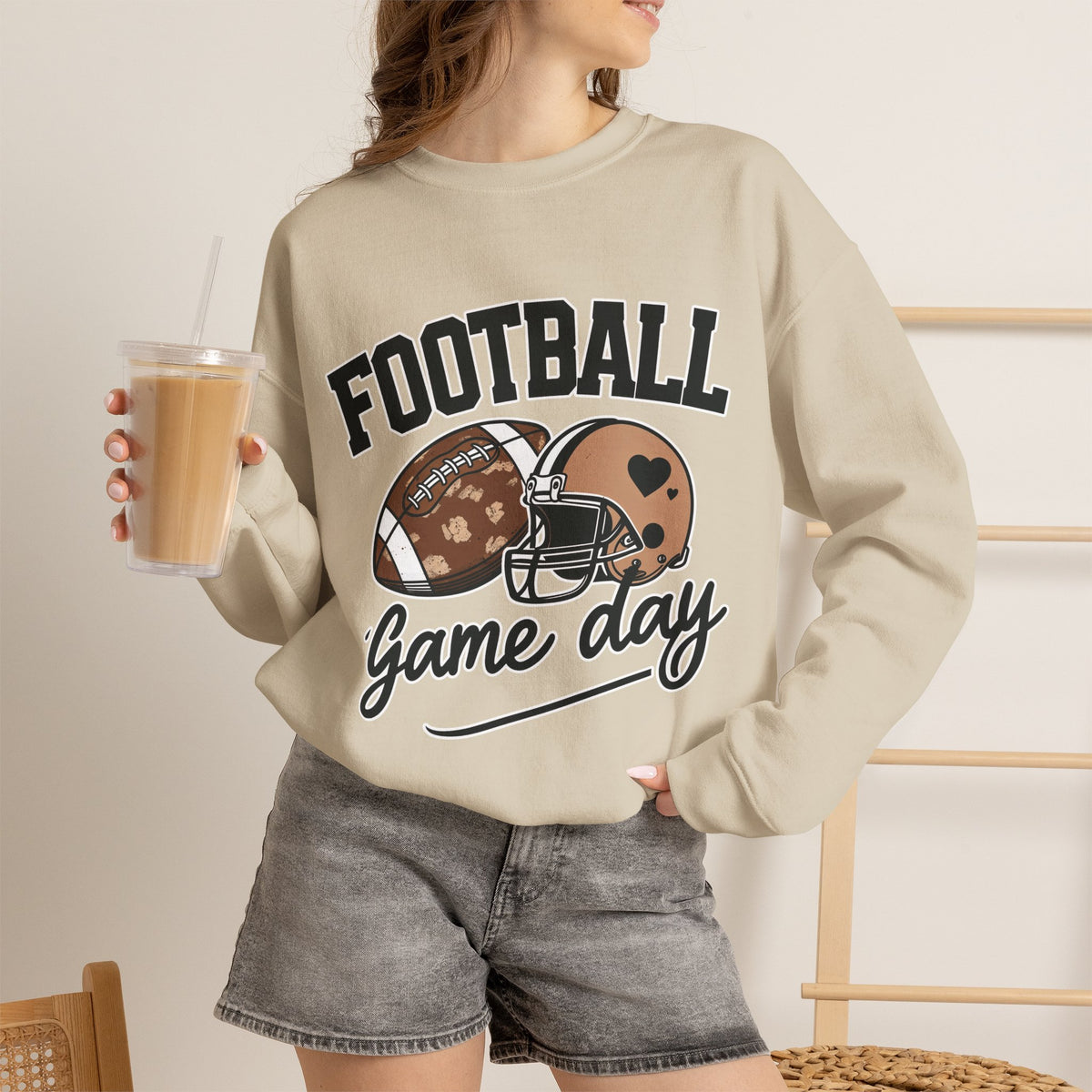 Game Day Football Crewneck Sweatshirt