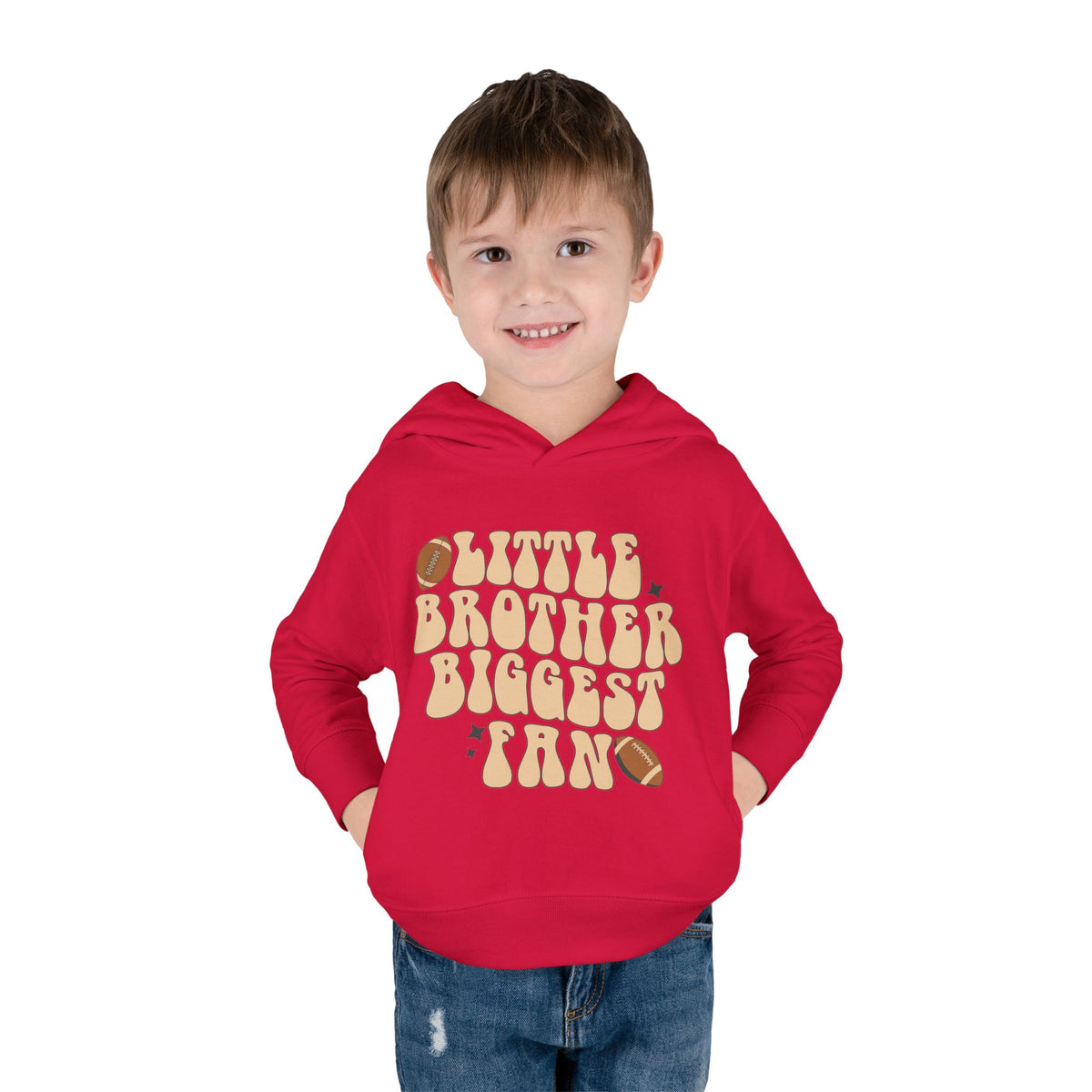 Little Brother Biggest Fan Toddler Hoodie