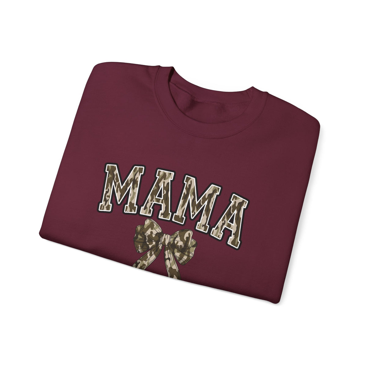 Mama Camo Bow Crewneck Sweatshirt