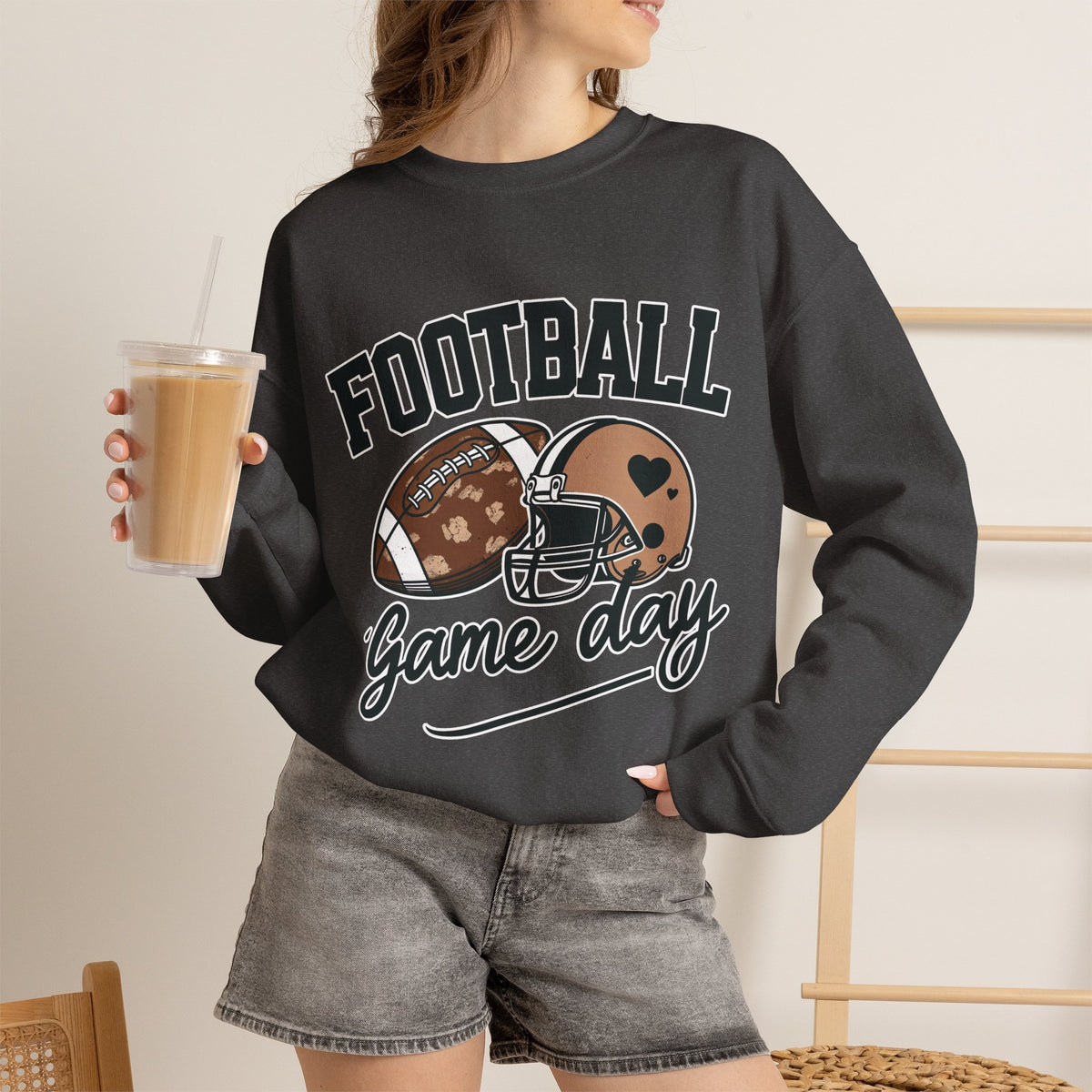 Game Day Football Crewneck Sweatshirt