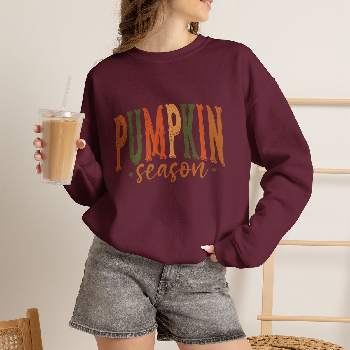 Pumpkin Season Sweatshirt — Cozy Fall Crewneck