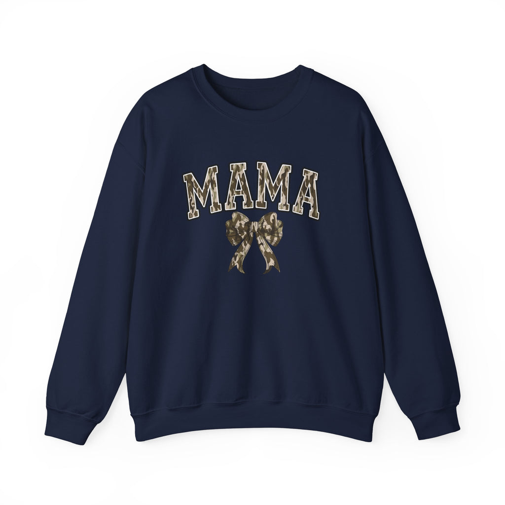 Mama Camo Bow Crewneck Sweatshirt