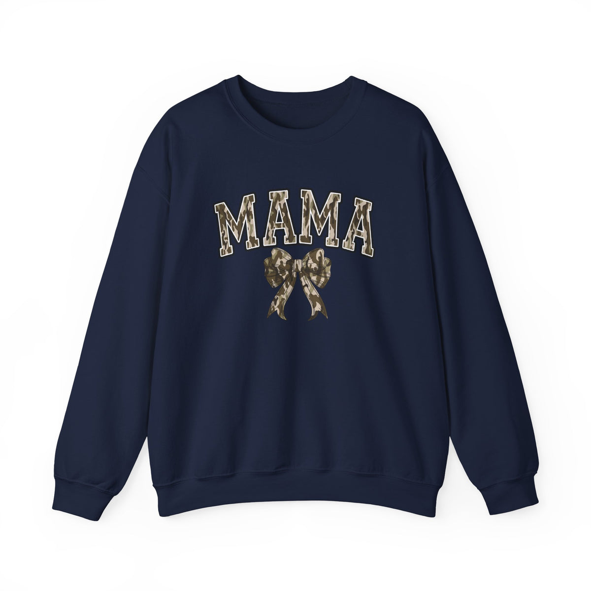 Mama Camo Bow Crewneck Sweatshirt