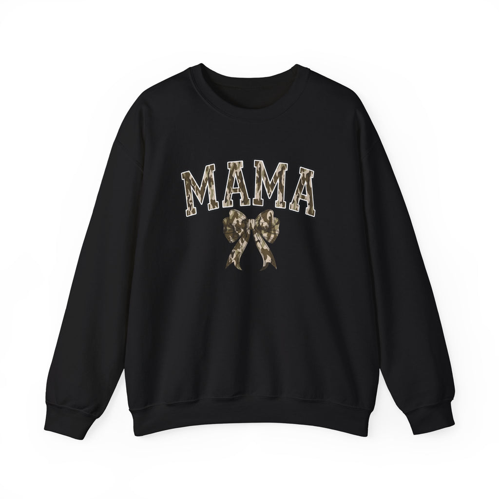 Mama Camo Bow Crewneck Sweatshirt