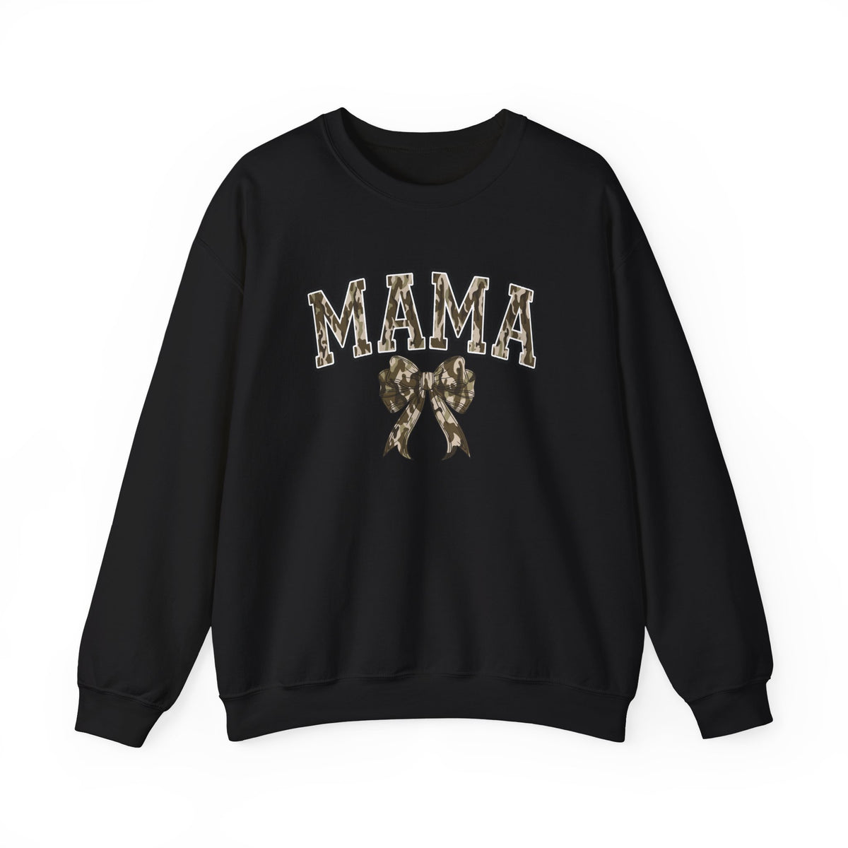 Mama Camo Bow Crewneck Sweatshirt