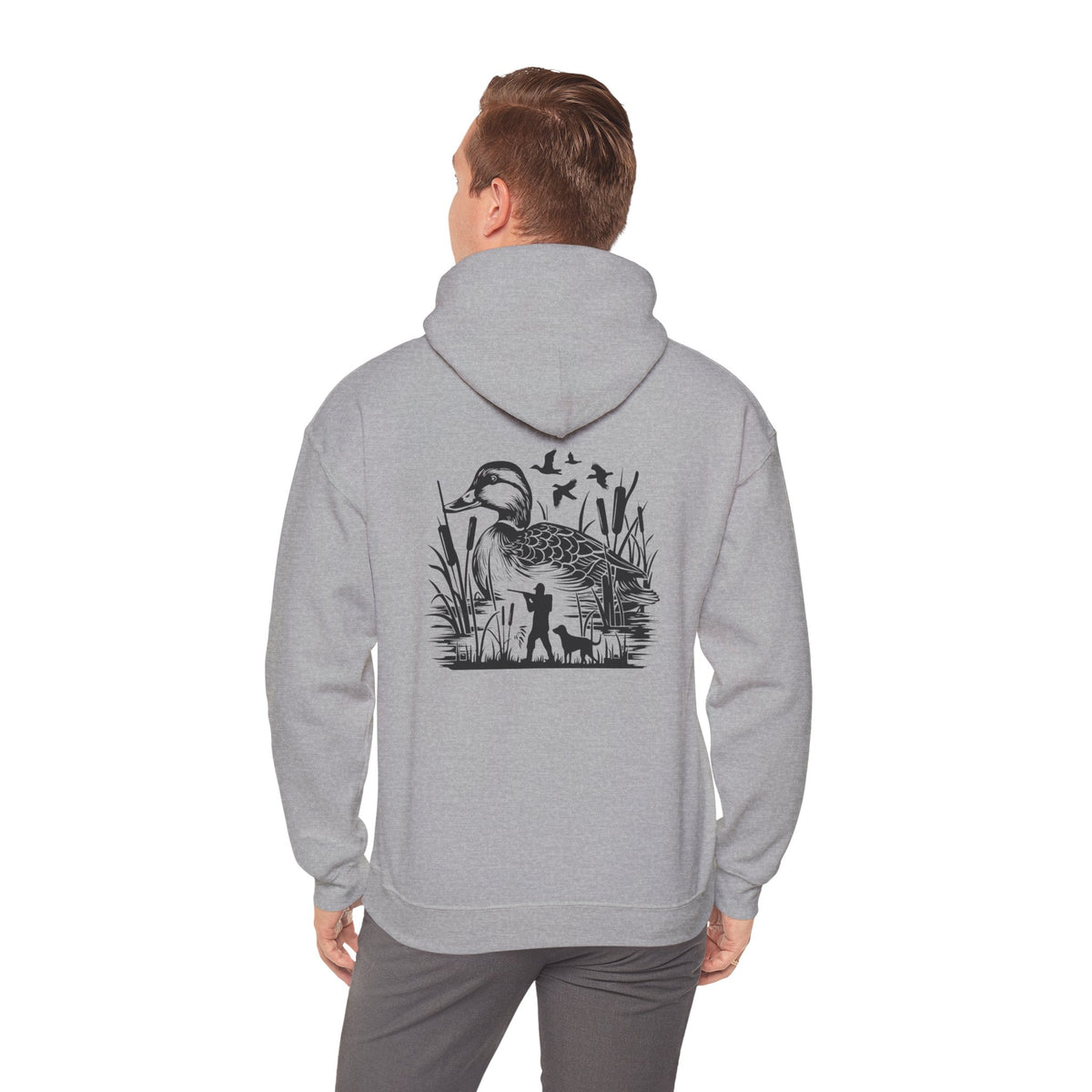 Duck Hunting Hoodie — Duck Silhouette Graphic Pullover for Hunters
